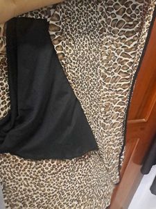 Leopard Print V-Neck Midi Dress