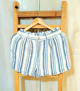 Striped High-Waisted Shorts size-28