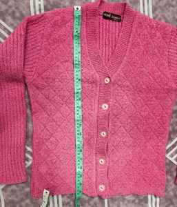 Pink Textured Cardigan