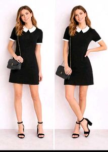 Chic Black Peter Pan Collar Dress
