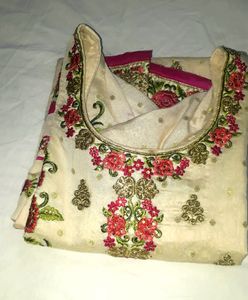 Chanderi Womens  Partywear Suit