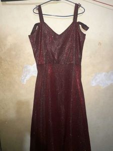 Unused Sparkling Maroon long gown
