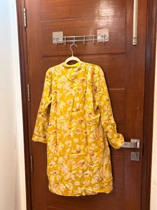 Yellow Floral Print Kurta