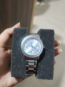 Sonata Blue Dial Analog Watch With Metal Strap