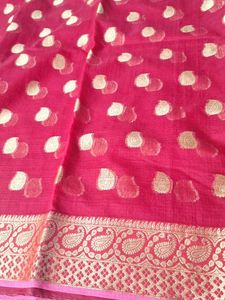 Elegant Maroon &amp; golden jari Saree