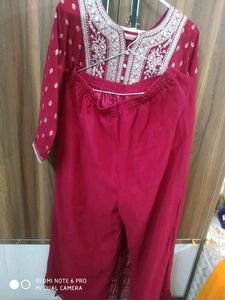 Elegant Maroon Embroidered Kurti