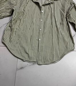 Striped Button-Up Shirt