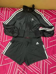Adidas Track Jacket &amp; Shorts Set