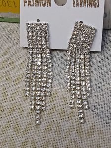 Sparkling Rhinestone Dangle Earrings