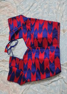 Green Ikat Print Blouse