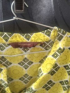Yellow Print Tunic Top