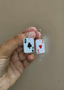 ♠️♥️ Ace of Spades &amp; Hearts Mismatch Earrings