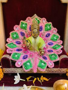 HandcraftedHeavyPearl&StoneWork LadduGopal Poshak
