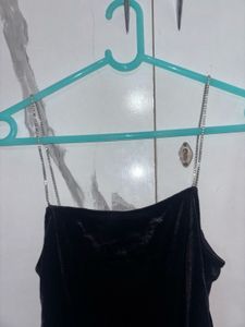 Black Velvet Slip Dress
