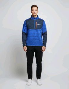 Blue Fleece Pullover Jacket