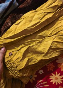 Yellow Embroidered Tunic Top with pant