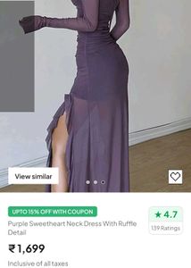 Purple ruffle dress