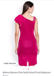 Velvet One-Shoulder Dress with Rhinestone Strap