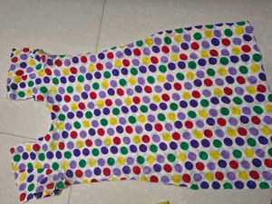 Polka Dot kurta, tailor stitched