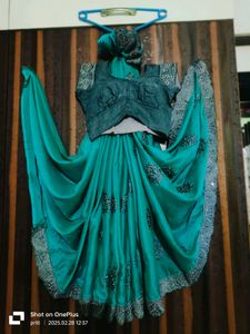 Women And Girls Sea Green Saree