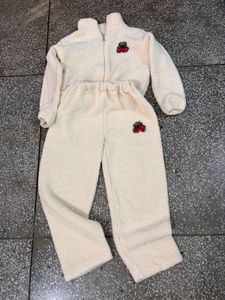 cute cream warm cord set