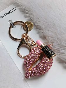 Mac Glamorous Lip &amp; Lipstick Keychain ♥️💕