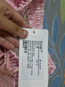 Pink Striped Drawstring Pants