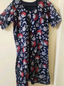 Floral Print  stitched Kurta