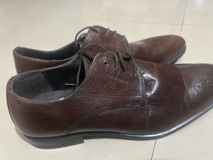 Men's Brown Leather Oxford Shoes