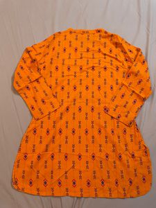 Max Cotton Kurti Orange Color
