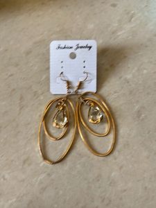 New Statement Gold Drop Earrings ne
