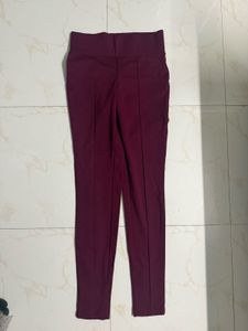 Stylish Burgundy Slim Fit Trouser
