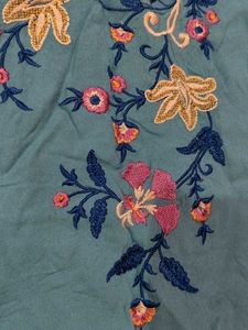 Embroidered Teal Kurta