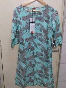 Light Blue Paisley Print Kurta
