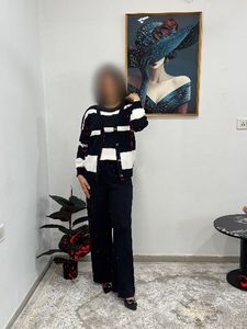 Chic B&amp;W Striped Co-ord Set