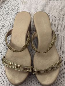 Elegant Embellished Wedge Sandals