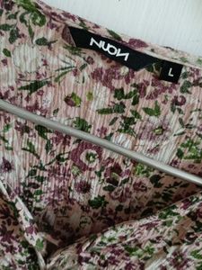 Floral Print Tie-Front Top