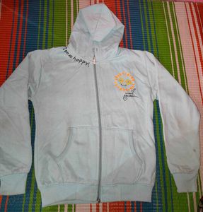 Light Blue Hoodie with Fun Graphic