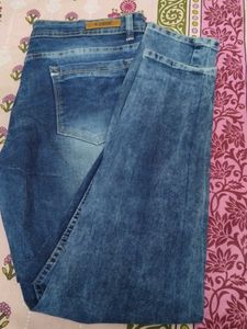 Stylish Blue Wash Denim Jeans