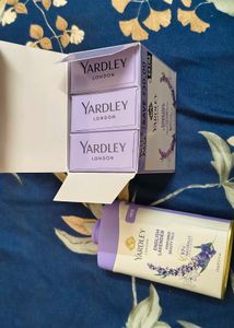 🆕 Yardley English Lavender Perfumed Talc &amp; 3 Soap