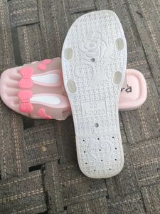 Pink Rabbit Color Slippers For Girls