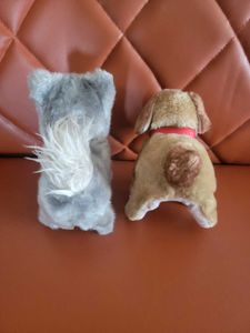 Plush Toy Dog and Cat Set