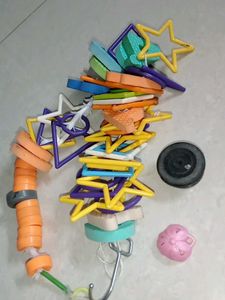 Colorful Bird Toy with Star Shapes