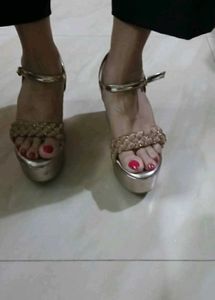 Gold Platform Heels