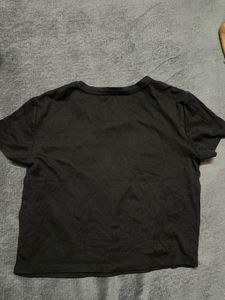 Black Dragon Print Crop Top