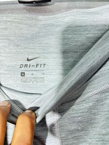 Nike Grey Leggings with Pink Stripes