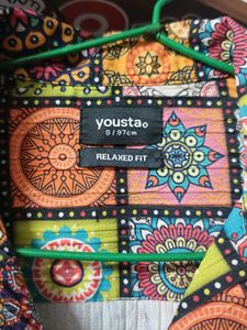 Vibrant Bohemian Print Short Sleeve Shirt