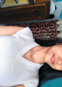 White Knit V-Neck Top