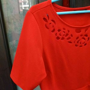 Red Peplum Top