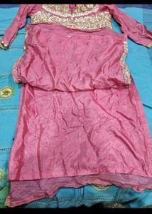 pink embroidery kurta with payajami